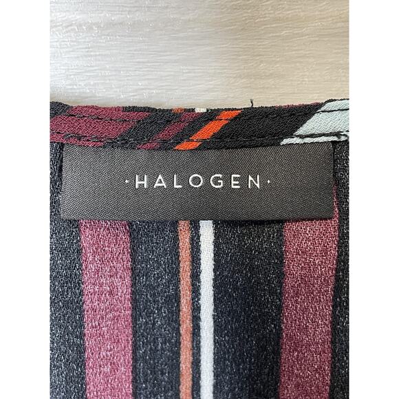 Halogen Cami Tank Top Womens Small Multicolor Striped Spaghetti Strap V Neck - Picture 5 of 8